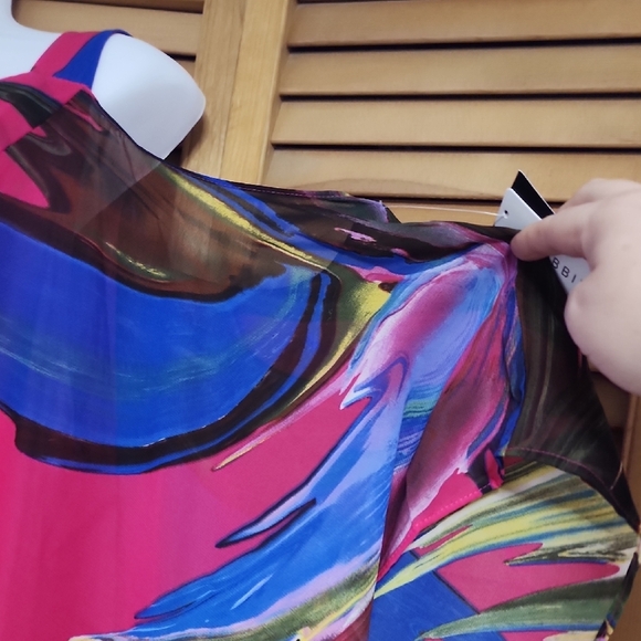 Multicolor cold shoulder Robbie Bee dress NWT plus size 22 - Picture 3 of 7